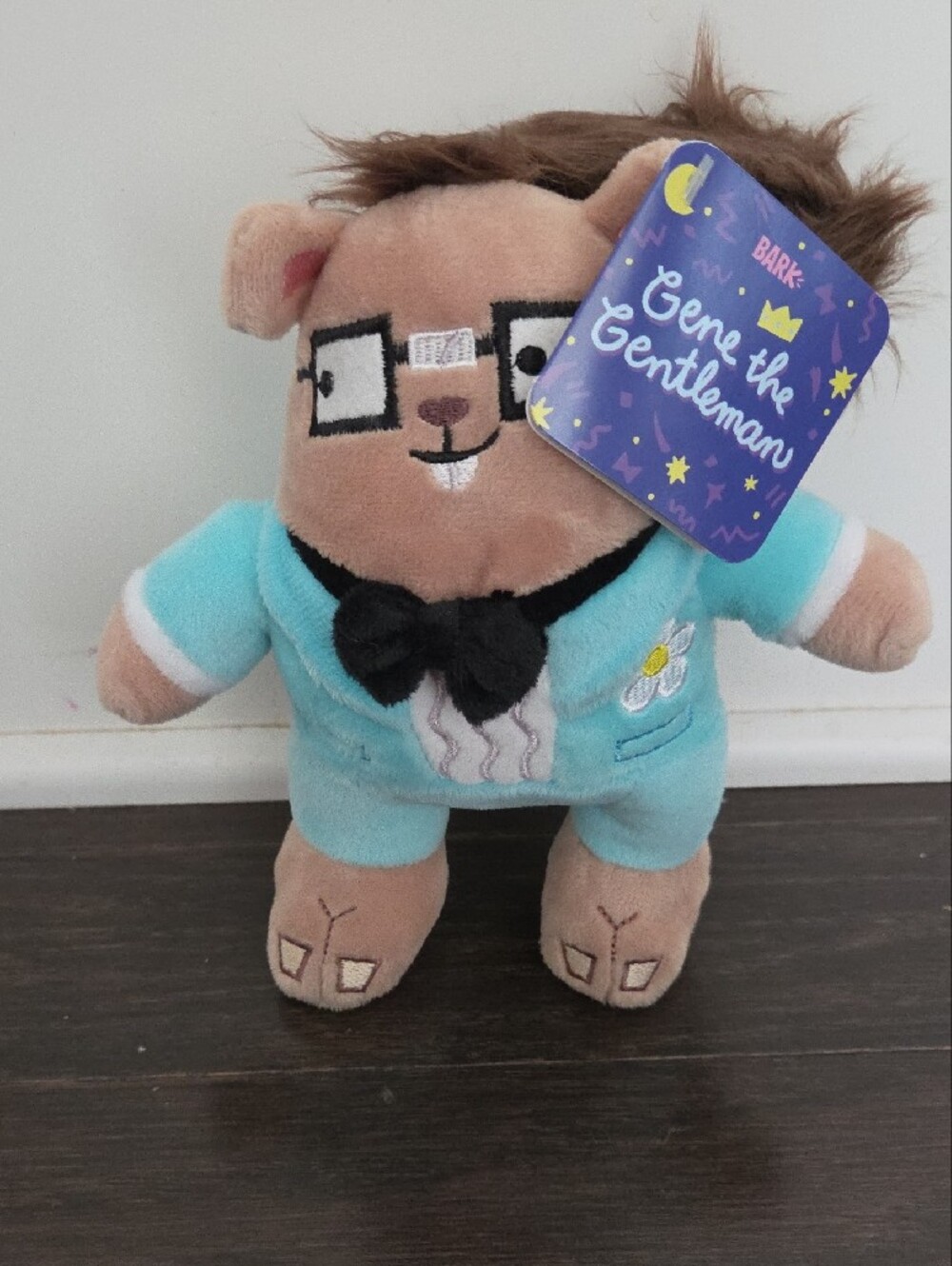 Bark Box GENE Gentleman Squeaker & Dog Plush NWT